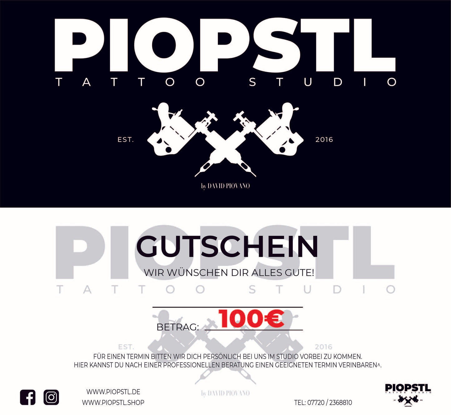 PIOPSTL GESCHENKGUTSCHEIN