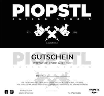 PIOPSTL GESCHENKGUTSCHEIN