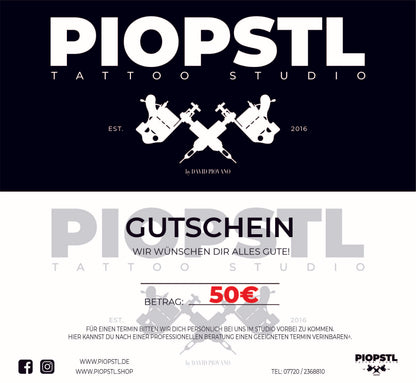 PIOPSTL GESCHENKGUTSCHEIN